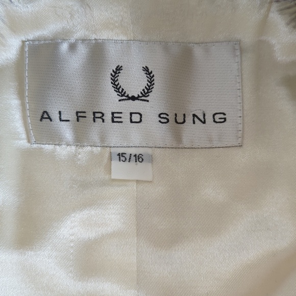 Cashmere Wool Blend Off-White Black Faux Fur Collar Long Coat - Picture 5 of 16